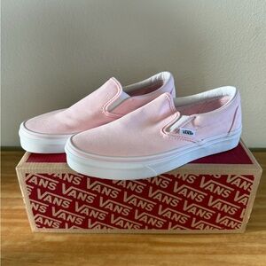 Vans Light Pink Canvas Slip-Ons W 6.5